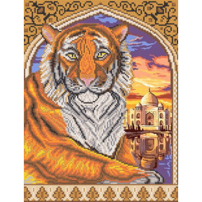 РКП-258 Рисунок на ткани Марічка Тигр в арке фото