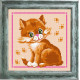 Котёнок Мяу Канва с нанесенным рисунком Чарівниця E-14