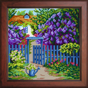 Пейзаж «Калитка в сад» Канва с нанесенным рисунком Чарівниця E-19