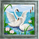 Пара лебедів Канва з нанесеним малюнком Чарівниця E-37