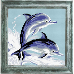 Дельфіни Канва із нанесеним малюнком Чарівниця E-53