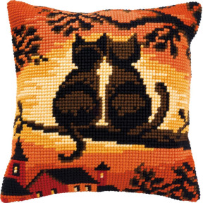 Кошки на ветке Набор для вышивания крестом (подушка) Vervaco PN-0008662