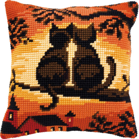 Кошки на ветке Набор для вышивания крестом (подушка) Vervaco PN-0008662