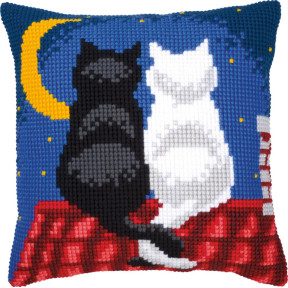 Кошки в ночи Набор для вышивания крестом (подушка) Vervaco PN-0008598
