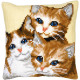 Кошенята Набір для вишивання хрестом (подушка) Vervaco PN-0008506