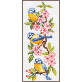 Птицы на цветении Набор для вышивания крестом Vervaco PN-0011832