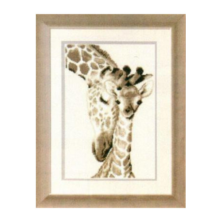 Жирафы: мама и малыш Набор для вышивания крестом Vervaco PN-0012183
