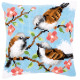 Птицы между цветами Набор для вышивания крестом (подушка) Vervaco PN-0145156