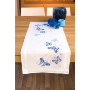 Голубая бабочка Набор для вышивания крестиком (дорожка на стол) Vervaco PN-0145089