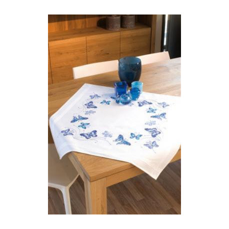 Голубые бабочки Набор для вышивания крестом (скатерть) Vervaco PN-0145088