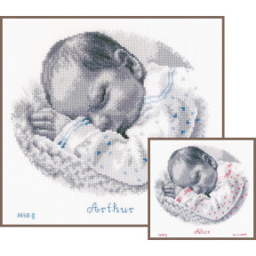 Спящий ребенок Набор для вышивания крестом Vervaco PN-0169612
