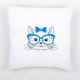 Кошка в синих очках Набор для вышивания гладью (подушка) Vervaco PN-0155965