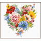 Серце з квітів Набір для вишивання хрест Vervaco PN-0179766 фото