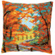Осенний пейзаж Набор для вышивания крестом (подушка) Vervaco PN-0155863