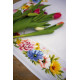Красочные цветы Набор для вышивания крестом (салфетка) 80х80 Vervaco PN-0183789