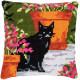 Кошка между цветами Набор для вышивки крестом (подушка) Vervaco PN-0184395