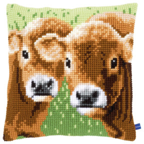 Два теленка Набор для вышивки крестом (подушка) Vervaco PN-0155007