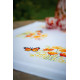 Оранжевые цветы и бабочки Набор для вышивания крестом (скатерть) Vervaco PN-0187348