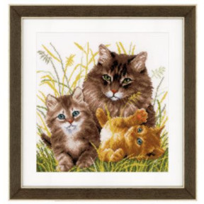 Семья кошек Набор для вышивания крестом Vervaco PN-0156114