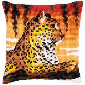 Леопард Набір для вишивання хрестом (подушка)  Vervaco PN-0162253