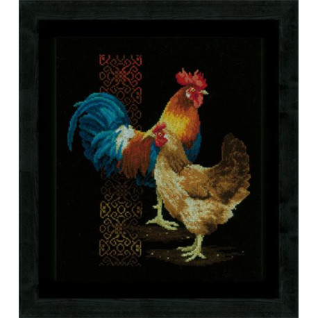 Курица и петушок Набор для вышивания крестом Vervaco PN-0162577
