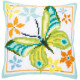 Зелений метелик Набір для вишивання хрестом (подушка) Vervaco