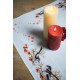 Синицы и красные ягоды Набор для вышивания крестом (скатерть) Vervaco PN-0164896