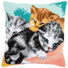 Милые котята Набор для вышивания крестом (подушка) Vervaco PN-0165781