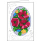 Букет польових квітів Листівка з канвою з нанесеним малюнком та муліне Чарівниця K-07