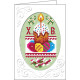 Пасхальна паска Листівка з канвою з нанесеним малюнком та муліне Чарівниця K-19