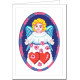 Ангелочек Листівка з канвою з нанесеним малюнком та муліне Чарівниця T-03