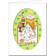 Великдень Листівка з канвою з нанесеним малюнком та муліне Чарівниця T-09