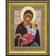 Образ «Пресвятыя Богородицы, утоли моя печали» Набор для вышивания крестом с мулине Чарівниця NP-08