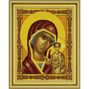 Образ Казанської Божої Матері Набір для вишивання хрестом з муліне Чарівниця BP-07