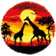 Жирафи на заході сонця Набір для вишивання килимка Vervaco