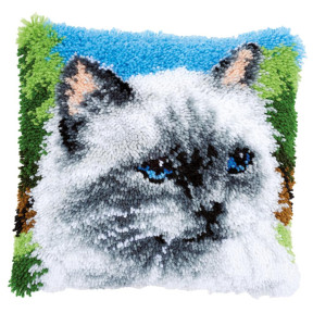 Белая кошка Набор для вышивания подушки (ковровая техника) Vervaco PN-0146760