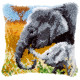 Слоненок с мамой Набор для вышивания подушки (ковровая техника) Vervaco PN-0147955