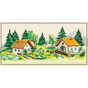 Летний пейзаж Набор для вышивания по канве с рисунком Quick Tapestry TS-20