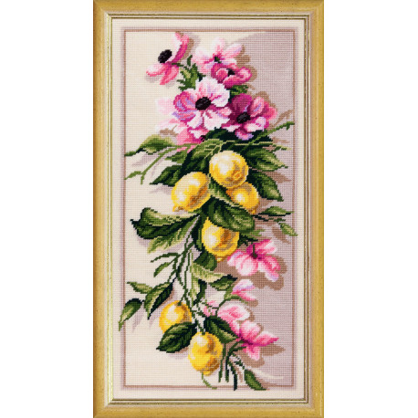 Лимонная ветвь Набор для вышивания по канве с рисунком Quick Tapestry TS-53