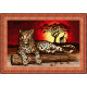 Леопард Набор для вышивания по канве с рисунком Quick Tapestry TS-58