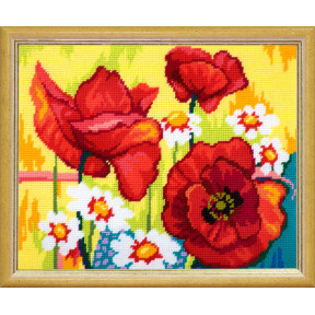 Натюрморт с цветами Набор для вышивания по канве с рисунком Quick Tapestry TL-34