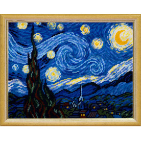 «Зоряна ніч», В. ван Гог Набір для вишивання на канві з малюнком Quick Tapestry TL-40