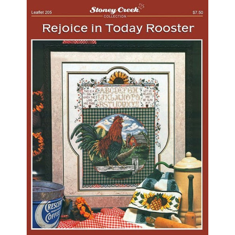 Rejoice in Today Rooster Схема для вышивания крестом Stoney Creek LFT205