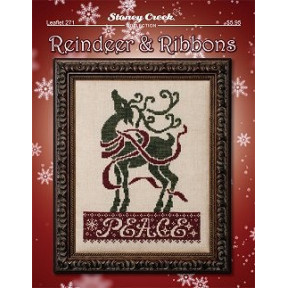 Reindeer & Ribbons Схема для вышивания крестом Stoney Creek LFT271