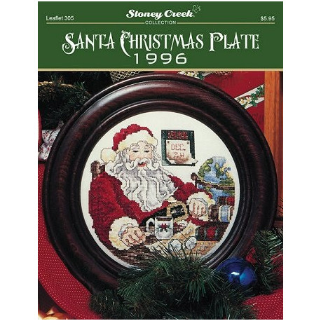 Santa Christmas Plate 1996 Схема для вышивания крестом Stoney Creek LFT305
