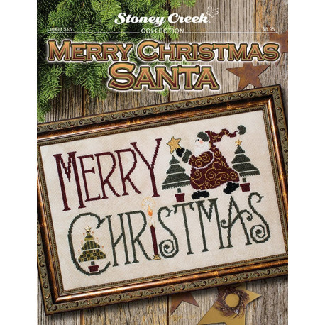 Merry Christmas Santa Схема для вишивання хрестиком Stoney Creek LFT515