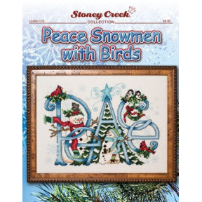Peace Snowman with Birds Схема для вышивания крестом Stoney Creek LFT516