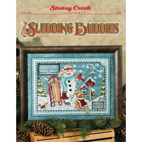 Sledding Buddies Схема для вышивания крестом Stoney Creek LFT562