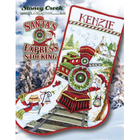 Santa's Express Stocking Схема для вышивания крестом Stoney Creek LFT579