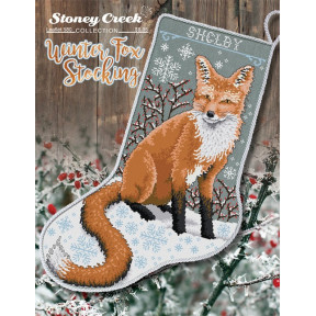 Winter Fox Stocking Схема для вышивания крестом Stoney Creek LFT580